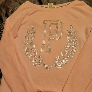Vs pink cozy sequined sweater